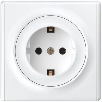 Розетка 1-м СП Florence 16А IP20 с заземл. винтов. клеммы механизм бел. (1E10201300) OneKeyElectro 2